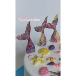 Tortendeko Tortentopper Zuckerfigur  Einhorn Regenbogen Meerjungfrauen Deko