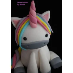 Tortendeko TortentopperTortenaufleger Fondant Zuckerfigur  Einhorn
