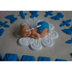 Tortendeko TortentopperTortenaufleger Fondant Zuckerfigur Baby,Taufe