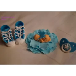 Tortendeko TortentopperTortenaufleger Fondant Zuckerfigur Baby,Taufe