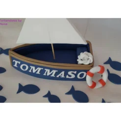 Tortendeko TortentopperTortenaufleger Fondant Zuckerfigur Geburtstag Boot