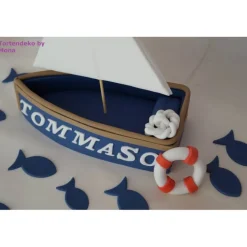 Tortendeko TortentopperTortenaufleger Fondant Zuckerfigur Geburtstag Boot