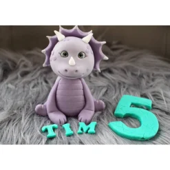 Tortendekoration Dino, Fondant Dino, Deko Teddy