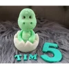 Tortendekoration Dino, Fondant Dino, Deko Teddy