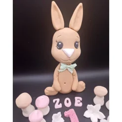 Tortendekoration Hase, Caketopper, Fondant Figur Hase, Geburtstagsdekoration, Tierfiguren, Zuckerfiguren,