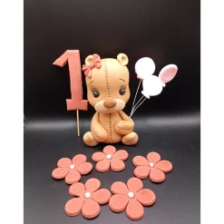 Tortendekoration Teddybär aus Fondant