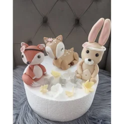 Tortendekoration Waldtiere, Fondant Figuren Make Up,
