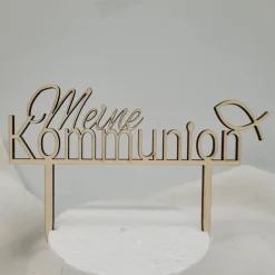 Tortenstecker Kommunion Tortendeko Holz Cake Topper