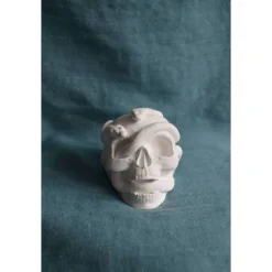 Totenkopf Schlangen – Halloweenfigur aus Gips zum Selbstgestalten