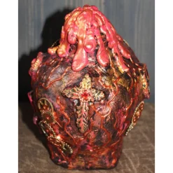 Totenkopf VOLCANO-SKULL Acrylmalerei auf einer Glasflasche Gothic Steampunk Skull Schädel Geschenk für Männer