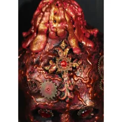 Totenkopf VOLCANO-SKULL Acrylmalerei auf einer Glasflasche Gothic Steampunk Skull Schädel Geschenk für Männer