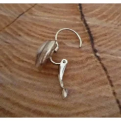 Trachten - Klappohrringe "Hirsch", antik-silberfarben