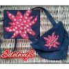 Trachten-Tasche - Dirndl-Tasche - Oktoberfest - Dirndl - Tracht - Country - Landhaus - Upcycling - Jeans -  *Edelweiss 1003rot