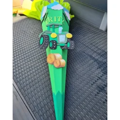 Traktor Schultüte Zuckertüte als DIY Set oder in handarbeit hergestellt-personalisiert, individ