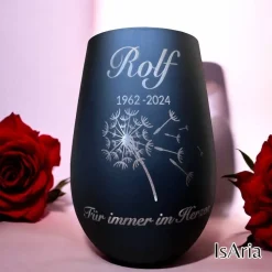 Trauer Windlicht / personalisiert / Erinnerungslicht/ Anteilnahme / Trauerlicht