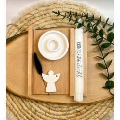 Trauerbox |Trostbox | Trauergeschenk | Trauerkerze | Trostlicht, Abschiedslicht, Kerze, Kerzenhalter, Engel  Anteilnahme