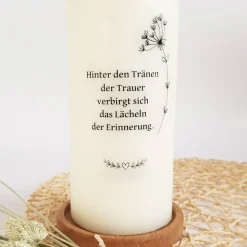 Trauerkerze | Gedenkkerze | Erinnerungskerze | Trauergeschenk