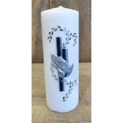 Trauerkerze - Schwarz marmoriert - 20x7 cm