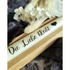 Trauerkerze mit Holzbox – Erinnerungslicht & Geschenkset zur Beileidsbekundung | Geschenk für Trauernde  Handgemacht