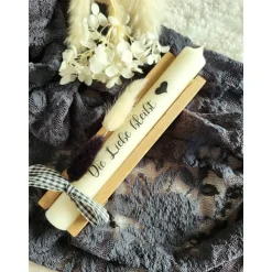 Trauerkerze mit Holzbox – Erinnerungslicht & Geschenkset zur Beileidsbekundung | Geschenk für Trauernde  Handgemacht