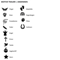 Trauerkerze mit Spruch personalisiert – Erinnerungskerze für Mensch & Tier