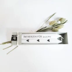 Trauerkerzen | Gedenkkerzen | Im Herzen für immer | Erinnerungslicht | inklusive Verpackung