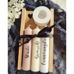 Trauerkerzen Set Nimm dir was du brauchst – Erinnerungslicht Beerdigung Trostlicht Geschenk