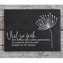 Trauerschild Grabschmuck Grabplatte Gedenkplatte