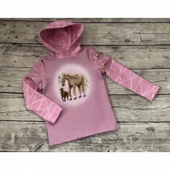 traumhaftes Set zur Einschulung Schultüte & Shirt gr.122/128 Pferde Rosa