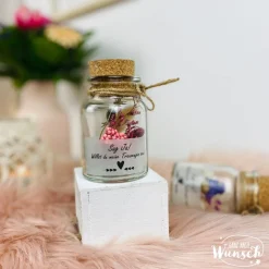 Trauzeugin / Trauzeuge fragen ...Willst du meine Trauzeugin sein ? | Geschenk Trauzeugin | Trockenblumen | Flaschenpost