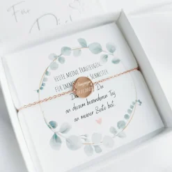 Trauzeugin Geschenk, Trauzeugin Armband mit Gravur Edelstahl, Heute meine Trauzeugin