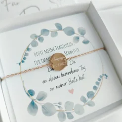 Trauzeugin Geschenk, Trauzeugin Armband mit Gravur Edelstahl, Heute meine Trauzeugin