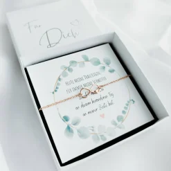 Trauzeugin Schwester Geschenk – Edelstahl Armband mit Karte und Box - Heute meine Trauzeugin für immer meine Schwester