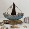 Treibholz Deko Boot – Maritime Tischdekoration aus Naturholz, Geschenkidee Nordsee