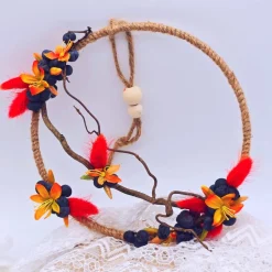 Türkranz aus Trockenblumen | Trockenblumenkranz für Haustür | Kranz für Wand | Abschiedsgeschenk Lehrerin | Blumenkranz