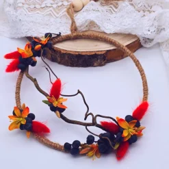 Türkranz aus Trockenblumen | Trockenblumenkranz für Haustür | Kranz für Wand | Abschiedsgeschenk Lehrerin | Blumenkranz