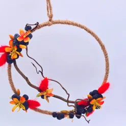 Türkranz aus Trockenblumen | Trockenblumenkranz für Haustür | Kranz für Wand | Abschiedsgeschenk Lehrerin | Blumenkranz