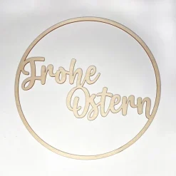 Türkranz "Frohe Ostern" aus Holz