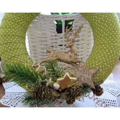 Türkranz grün gold Weihnachten Advent Winter Deko