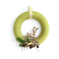 Türkranz grün gold Weihnachten Advent Winter Deko