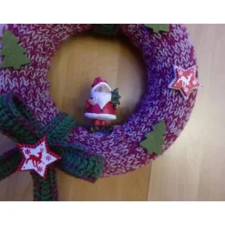 Türkranz mit Nikolaus - rot-grün