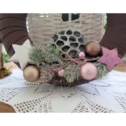 Türkranz rosa braun Weihnachten Advent Winter Deko