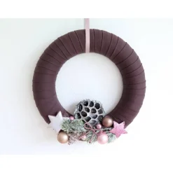Türkranz rosa braun Weihnachten Advent Winter Deko