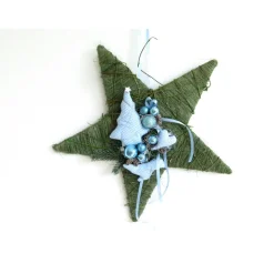 Türkranz Stern Advent blau Weihnachten Deko Weihnachtsdeko