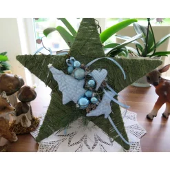 Türkranz Stern Advent blau Weihnachten Deko Weihnachtsdeko