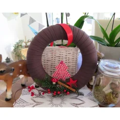 Türkranz Weihnachten Advent rot Deko