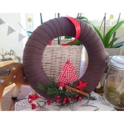 Türkranz Weihnachten Advent rot Deko