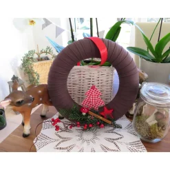 Türkranz Weihnachten Advent rot Deko