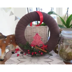 Türkranz Weihnachten Advent rot Deko