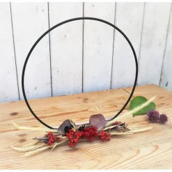 Trockenblumen Tischdeko Loop rot Töne